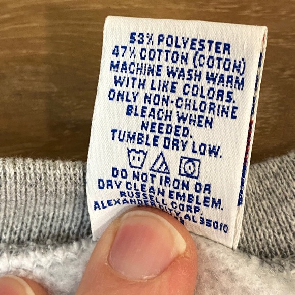 Vintage Russell Athletic Sweatshirt Mens Medium Heather Gray Crewneck 90s USA - Picture 4 of 9